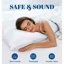 Load image into Gallery viewer, Set of 2 Machine Washable Down Alternative Bed Pillow with Cotton Cover - Queen