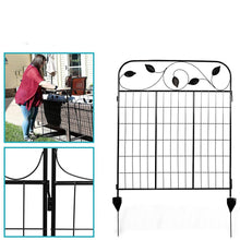 Load image into Gallery viewer, 4 Pack Steel Foldable Garden Fence Floral Staked Trellis Panel Animal Barrier