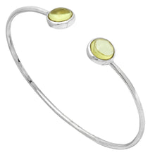 Load image into Gallery viewer, Natural Lemon Quartz Cab Cuff Bangle Bracelet B-1004 SDB3600
