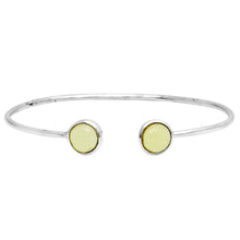 Load image into Gallery viewer, Natural Lemon Quartz Cab Cuff Bangle Bracelet B-1004 SDB3600