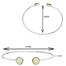 Load image into Gallery viewer, Natural Lemon Quartz Cab Cuff Bangle Bracelet B-1004 SDB3600