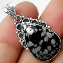 Load image into Gallery viewer, Natural Snow Flake Obsidian Pendant P-1085 SDP111995