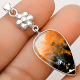 Natural Robinson Ranch Plume Agate Pendant P-1211 SDP123199