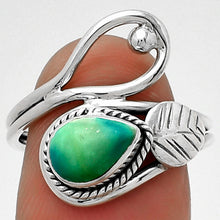 Load image into Gallery viewer, Natural Turquoise Magnesite Ring size-8 R-1464 SDR183545