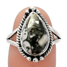 Load image into Gallery viewer, Natural Mexican Cabbing Fossil Ring size-8 R-1253 SDR225767