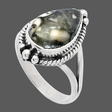Load image into Gallery viewer, Natural Mexican Cabbing Fossil Ring size-8 R-1253 SDR225767