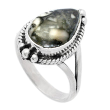 Load image into Gallery viewer, Natural Mexican Cabbing Fossil Ring size-8 R-1253 SDR225767
