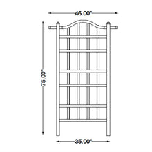 Load image into Gallery viewer, 75-inch Outdoor White Vinyl Garden Plant Trellis with Ground Anchors