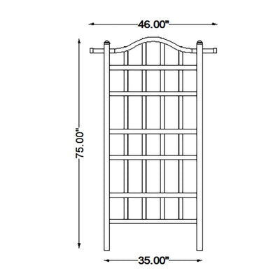 75-inch Outdoor White Vinyl Garden Plant Trellis with Ground Anchors