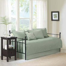 Load image into Gallery viewer, 6-Piece Country Cottage Quilted Seafoam Green Reversible Daybed Cover Set