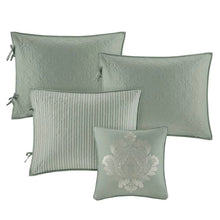 Load image into Gallery viewer, 6-Piece Country Cottage Quilted Seafoam Green Reversible Daybed Cover Set
