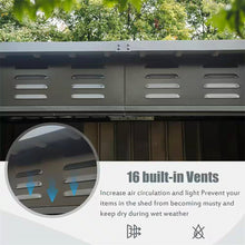 Load image into Gallery viewer, Outdoor Black Galvanized Steel Metal Storage Shed - 6ft. x 4 ft.