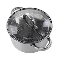 Load image into Gallery viewer, Stainless Steel 4-Quart Dutch Oven with 3-Section Dividers and Lid