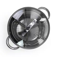 Load image into Gallery viewer, Stainless Steel 4-Quart Dutch Oven with 3-Section Dividers and Lid
