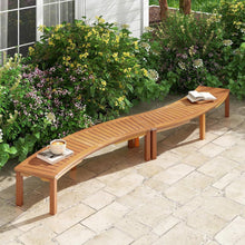 Load image into Gallery viewer, Set of 4 - Outdoor Curved Backless Garden Bench - Around Tree Table or Fire Pit