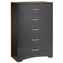 Load image into Gallery viewer, Modern 5 Drawer Bedroom Chest in Chocolate Finish