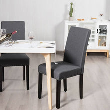 Load image into Gallery viewer, Set of 2 Grey Linen Upholstered Nailhead Dining Chair - 330 lbs. Weight Capacity