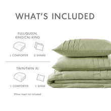 Load image into Gallery viewer, Twin/Twin XL Microfiber Pleated Lightweight Soft Comforter Set in Sage Green