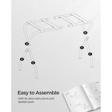 Load image into Gallery viewer, Sturdy Grey Metal Folding Luggage Rack