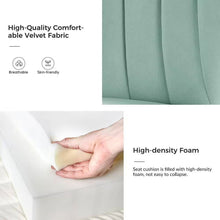 Load image into Gallery viewer, Sage Green Velvet Upholstered Wingback Accent Side Chair with Gold Metal Legs