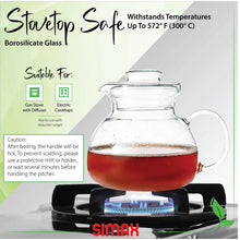 Load image into Gallery viewer, 1.5 Quart Glass Teapot Tea Kettle for Stove Top