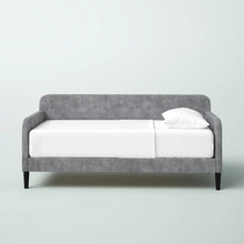 Load image into Gallery viewer, Twin size Modern Grey Silver Velvet Upholstered Daybed
