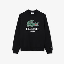 Load image into Gallery viewer, Lacoste Printed Crewneck Sweatshirt - Black