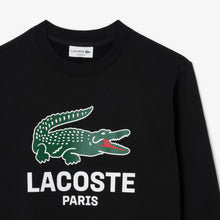 Load image into Gallery viewer, Lacoste Printed Crewneck Sweatshirt - Black