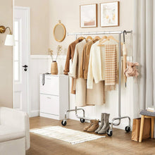Load image into Gallery viewer, Heavy Duty Metal Tube Clothes Garment Rack on Wheels with 286 lb. Capacity