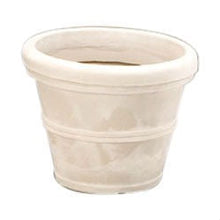 Load image into Gallery viewer, 12-inch Diameter Round Planter in Weathered Stone Finish Poly Resin