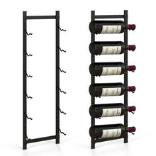 Load image into Gallery viewer, Simple Black Metal Wall Mounted 6-Bottle Wine Rack