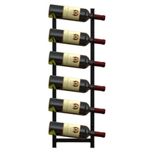 Load image into Gallery viewer, Simple Black Metal Wall Mounted 6-Bottle Wine Rack