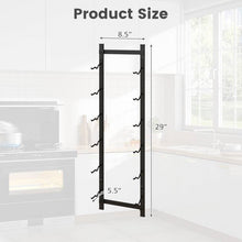 Load image into Gallery viewer, Simple Black Metal Wall Mounted 6-Bottle Wine Rack