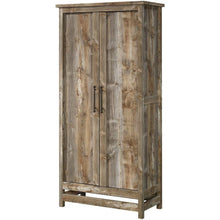 Load image into Gallery viewer, Farmhouse Storage Cabinet Wardrobe Armoire in Rustic Wood Finish