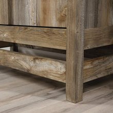 Load image into Gallery viewer, Farmhouse Storage Cabinet Wardrobe Armoire in Rustic Wood Finish