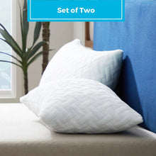Load image into Gallery viewer, Set of 2 - Shredded Memory Foam Bed Pillows with 2 Pillowcases - Standard size