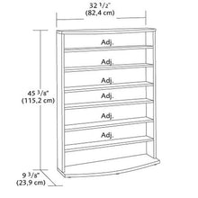 Load image into Gallery viewer, Contemporary 6-Shelf Bookcase Multimedia Storage Rack Tower in Brown Finish
