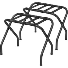 Load image into Gallery viewer, Set of 2- Sturdy Black Metal Folding Luggage Rack