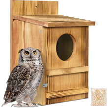 Load image into Gallery viewer, Outdoor Wooden Screech Owl BirdHouse for Mounting - Easy to Assemble