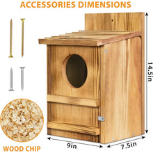 Load image into Gallery viewer, Outdoor Wooden Screech Owl BirdHouse for Mounting - Easy to Assemble
