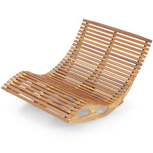 Load image into Gallery viewer, 2-Seater Adirondack Slatted Acacia Patio Dual Rocker Sunbed Wood Lounger