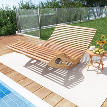 Load image into Gallery viewer, 2-Seater Adirondack Slatted Acacia Patio Dual Rocker Sunbed Wood Lounger