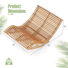 Load image into Gallery viewer, 2-Seater Adirondack Slatted Acacia Patio Dual Rocker Sunbed Wood Lounger