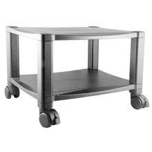 Load image into Gallery viewer, Sturdy 2-Shelf Mobile Printer Stand Cart in Black with Locking Casters