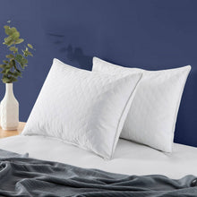 Load image into Gallery viewer, Set of 2 Machine Washable Down Feather Blend Pillow in Standard/Queen size