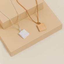 Load image into Gallery viewer, Square Charm Necklace, 21''