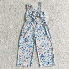 Load image into Gallery viewer, One of shoulder floral print baby girls jumpsuit