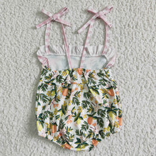 Load image into Gallery viewer, Peach sleeveless baby summer romper