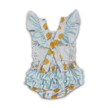 Load image into Gallery viewer, Peach print bubbles baby summer romper