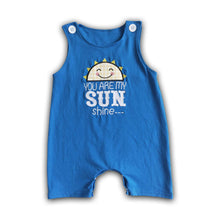 Load image into Gallery viewer, You are my sunshine embroidery baby boy romper